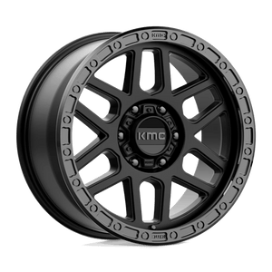 KMC KM544 MESA Satin Black W/ Gloss Black Lip 18x9 +18 6x114.3mm 66.1mm - Wheelwiz