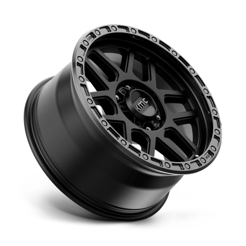 KMC KM544 MESA Satin Black W/ Gloss Black Lip 18x9 +18 6x135mm 87.1mm - Wheelwiz