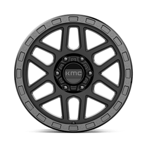 KMC KM544 MESA Satin Black W/ Gloss Black Lip 18x9 +18 6x139.7mm 106.1mm - Wheelwiz