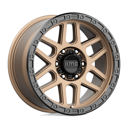 KMC KM544 MESA Matte Bronze W/ Black Lip 18x9 +18 6x139.7mm 106.1mm - Wheelwiz