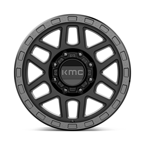 KMC KM544 MESA Satin Black W/ Gloss Black Lip 18x9 +18 8x165.1mm 125.1mm - Wheelwiz