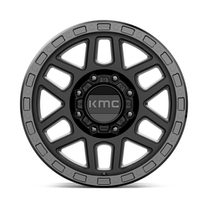 KMC KM544 MESA Satin Black W/ Gloss Black Lip 18x9 +18 8x165.1mm 125.1mm - Wheelwiz