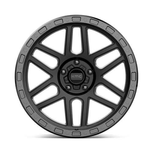 KMC KM544 MESA Satin Black W/ Gloss Black Lip 20x9 0 5x127mm 71.5mm - Wheelwiz