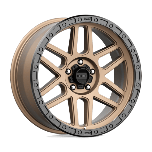 KMC KM544 MESA Matte Bronze W/ Black Lip 17x9 -12 5x127mm 71.5mm - Wheelwiz