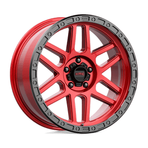 KMC KM544 MESA Candy Red With Black Lip 20x9 0 5x127mm 71.5mm - Wheelwiz