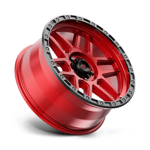 KMC KM544 MESA Candy Red W/ Black Lip 20x9 0 5x127mm 71.5mm - Wheelwiz