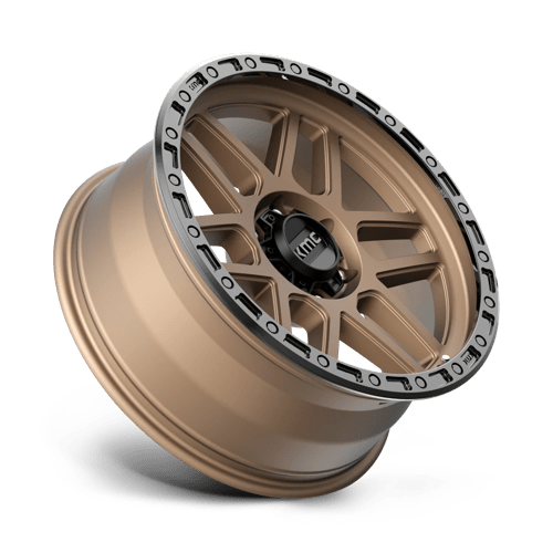 KMC KM544 MESA Matte Bronze W/ Black Lip 17x8.5 0 6x139.7mm 106.1mm - Wheelwiz