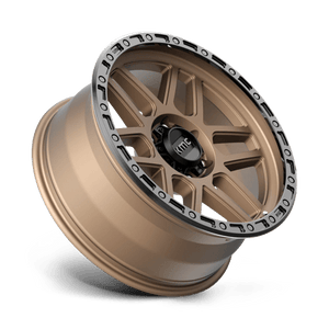 KMC KM544 MESA Matte Bronze W/ Black Lip 17x8.5 0 6x139.7mm 106.1mm - Wheelwiz