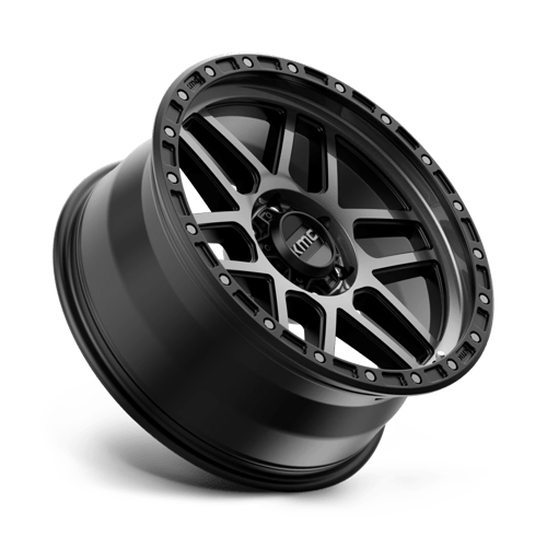 KMC KM544 MESA Satin Black W/ Gray Tint 17x8.5 0 6x139.7mm 106.1mm - Wheelwiz