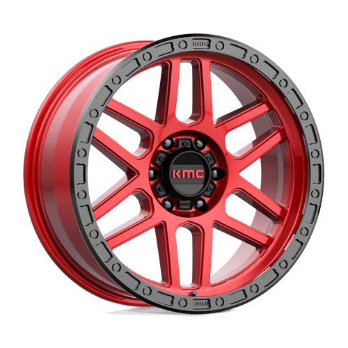 KMC KM544 MESA Candy Red W/ Black Lip 17x8.5 0 6x135mm 87.1mm - Wheelwiz