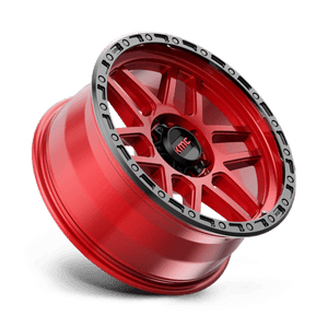 KMC KM544 MESA Candy Red W/ Black Lip 17x8.5 0 6x135mm 87.1mm - Wheelwiz