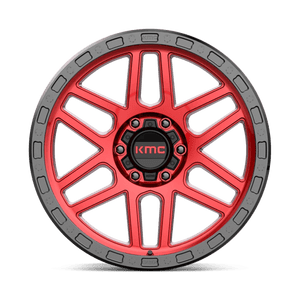 KMC KM544 MESA Candy Red W/ Black Lip 17x8.5 0 6x139.7mm 106.1mm - Wheelwiz