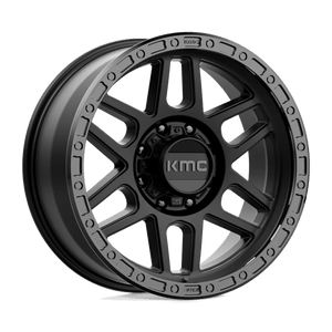 KMC KM544 MESA Satin Black W/ Gloss Black Lip 20x9 0 8x180mm 124.2mm - Wheelwiz