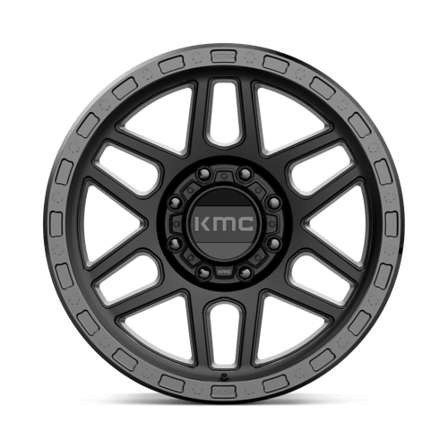 KMC KM544 MESA Satin Black W/ Gloss Black Lip 17x9 -12 8x165.1mm 125.1mm - Wheelwiz