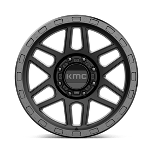 KMC KM544 MESA Satin Black W/ Gloss Black Lip 17x9 -12 8x165.1mm 125.1mm - Wheelwiz