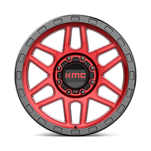 KMC KM544 MESA Candy Red W/ Black Lip 20x9 0 8x180mm 124.2mm - Wheelwiz