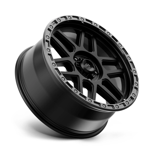 KMC KM544 MESA Satin Black W/ Gloss Black Lip 17x9 +18 5x127mm 71.5mm - Wheelwiz