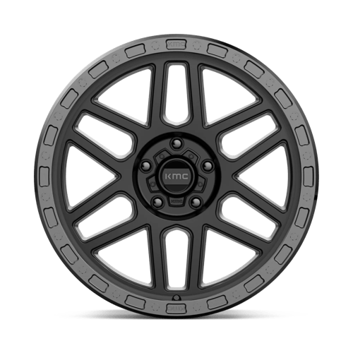 KMC KM544 MESA Satin Black W/ Gloss Black Lip 20x9 +18 5x127mm 71.5mm - Wheelwiz