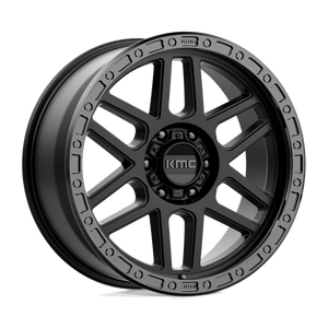 KMC KM544 MESA Satin Black W/ Gloss Black Lip 20x9 +18 6x139.7mm 106.1mm - Wheelwiz
