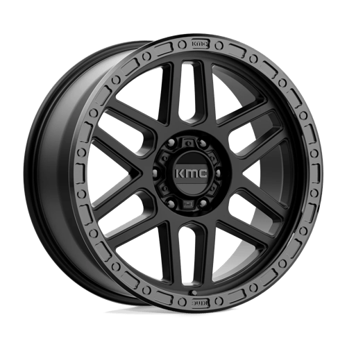 KMC KM544 MESA Satin Black W/ Gloss Black Lip 20x9 +18 6x135mm 87.1mm - Wheelwiz