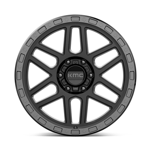 KMC KM544 MESA Satin Black W/ Gloss Black Lip 17x9 -12 6x139.7mm 106.1mm - Wheelwiz