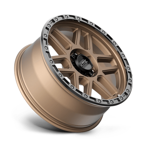 KMC KM544 MESA Matte Bronze W/ Black Lip 17x9 +18 6x139.7mm 106.1mm - Wheelwiz