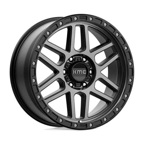 KMC KM544 MESA Satin Black W/ Gray Tint 17x9 -12 6x139.7mm 106.1mm - Wheelwiz