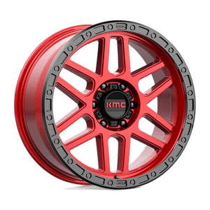 KMC KM544 MESA Candy Red W/ Black Lip 20x9 +18 6x135mm 87.1mm - Wheelwiz