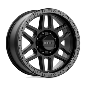 KMC KM544 MESA Satin Black W/ Gloss Black Lip 17x9 -12 8x165.1mm 125.1mm - Wheelwiz