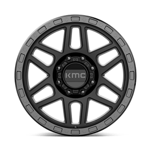 KMC KM544 MESA Satin Black W/ Gloss Black Lip 17x9 +18 8x165.1mm 125.1mm - Wheelwiz