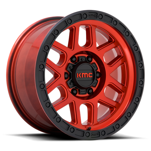 KMC KM544 MESA Candy Red W/ Black Lip 20x9 0 6x139.7mm 106.1mm - Wheelwiz