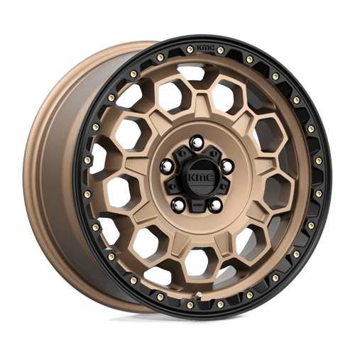 KMC KM545 TREK Matte Bronze W/ Black Lip 17x8 +38 5x108mm 72.6mm - Wheelwiz
