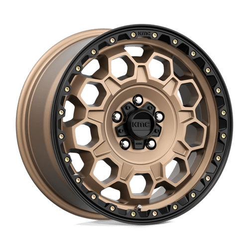 KMC KM545 TREK Matte Bronze W/ Black Lip 17x9 -12 5x127mm 71.5mm - Wheelwiz