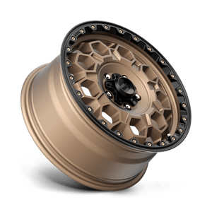 KMC KM545 TREK Matte Bronze W/ Black Lip 17x9 -12 5x127mm 71.5mm - Wheelwiz