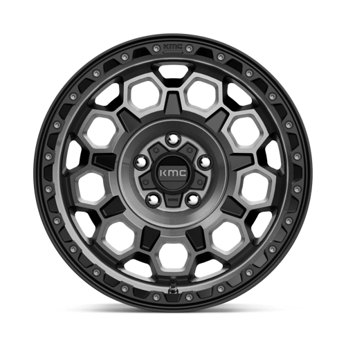 KMC KM545 TREK Satin Black W/ Gray Tint 17x9 -12 5x127mm 71.5mm - Wheelwiz