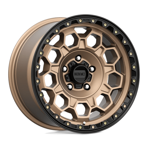 KMC KM545 TREK Matte Bronze W/ Black Lip 17x9 0 5x127mm 71.5mm - Wheelwiz