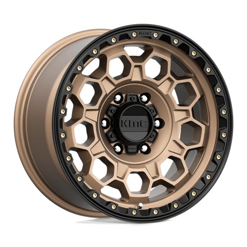 KMC KM545 TREK Matte Bronze W/ Black Lip 17x9 0 6x139.7mm 106.1mm - Wheelwiz