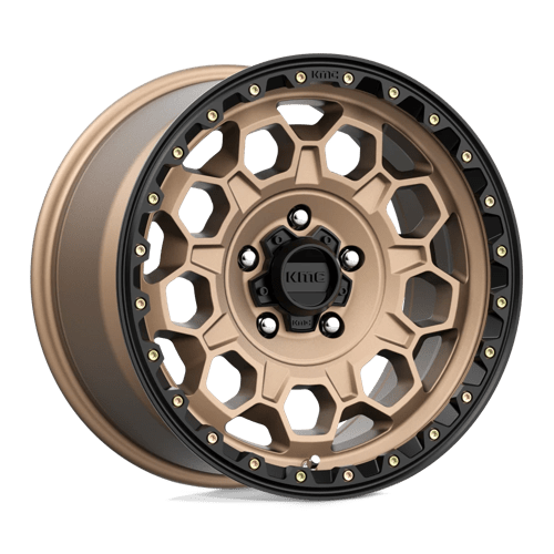 KMC KM545 TREK Matte Bronze W/ Black Lip 17x9 +18 5x127mm 71.5mm - Wheelwiz
