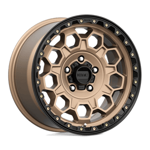 KMC KM545 TREK Matte Bronze W/ Black Lip 17x9 +18 5x127mm 71.5mm - Wheelwiz
