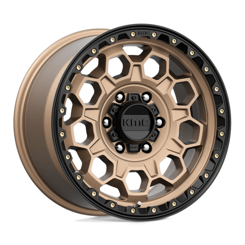 KMC KM545 TREK Matte Bronze W/ Black Lip 17x9 +18 6x139.7mm 106.1mm - Wheelwiz