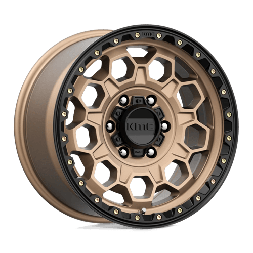 KMC KM545 TREK Matte Bronze W/ Black Lip 17x9 +18 6x135mm 87.1mm - Wheelwiz