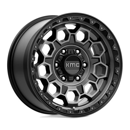 KMC KM545 TREK Satin Black W/ Gray Tint 17x9 +18 6x135mm 87.1mm - Wheelwiz