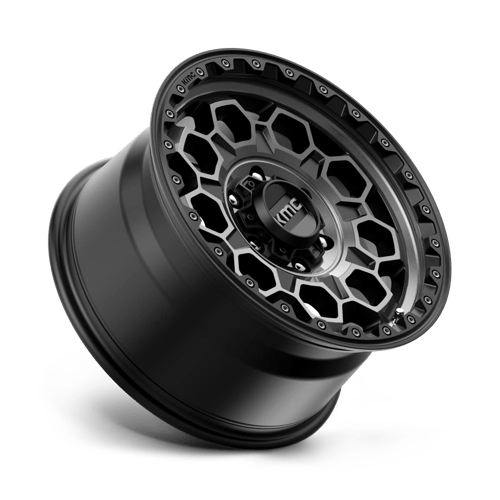KMC KM545 TREK Satin Black W/ Gray Tint 17x9 +18 6x135mm 87.1mm - Wheelwiz