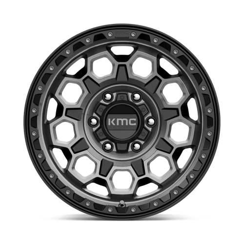 KMC KM545 TREK Satin Black W/ Gray Tint 17x9 +18 6x139.7mm 106.1mm - Wheelwiz