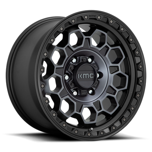 KMC KM545 TREK Satin Black W/ Gray Tint 17x8 +38 5x108mm 72.6mm