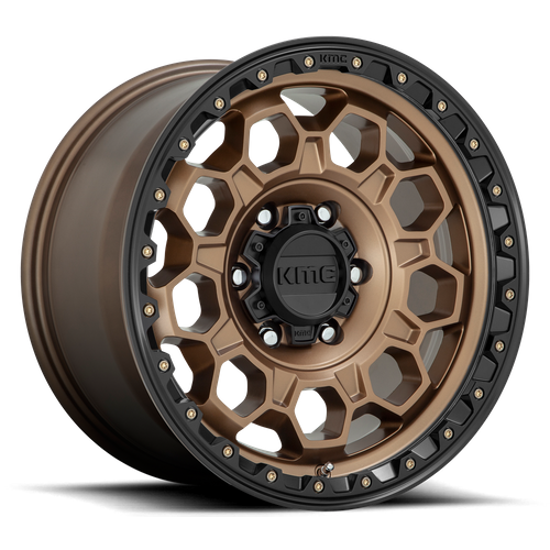 KMC KM545 TREK Matte Bronze W/ Black Lip 17x9 +18 5x127mm 71.5mm