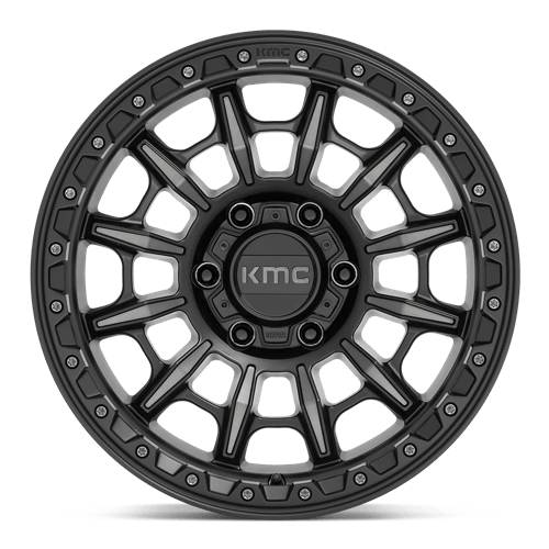 KMC KM547 CARNAGE Satin Black W/ Gray Tint 16x8 0 6x139.7mm 106.1mm - Wheelwiz