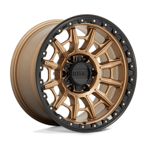 KMC KM547 CARNAGE Matte Bronze W/ Black Lip 16x8 0 6x139.7mm 106.1mm - Wheelwiz