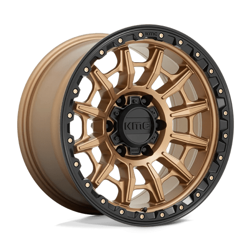 KMC KM547 CARNAGE Matte Bronze W/ Black Lip 17x9 -12 6x139.7mm 106.1mm - Wheelwiz