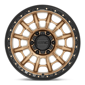 KMC KM547 CARNAGE Matte Bronze W/ Black Lip 16x8 0 6x139.7mm 106.1mm - Wheelwiz